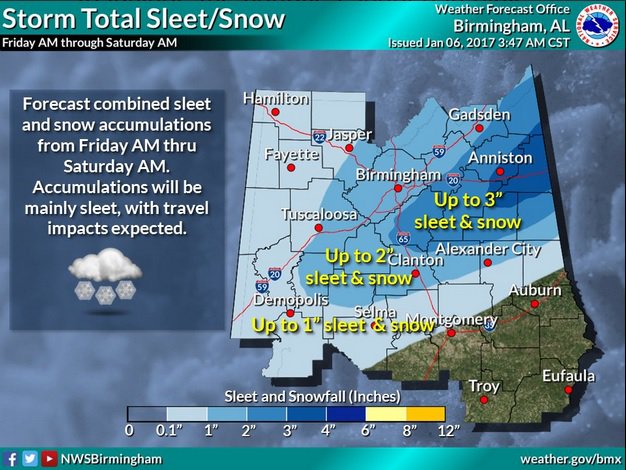 Winter storm warning expanded Hoover schools city buildings